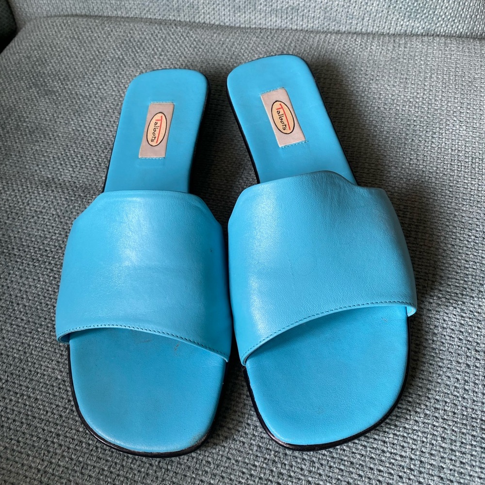 Talbots Women's Vibrant Blue Slide Sandals